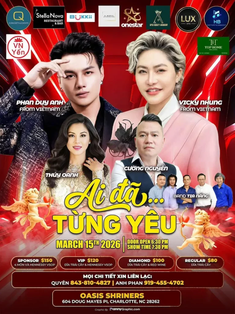 Apex Beauty Academy sponsoring the Who Ever Loved concert in Charlotte