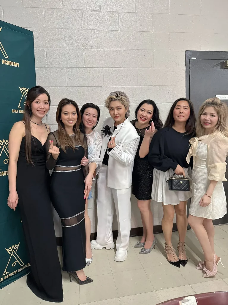 Director Jenny Cadilax with singers Vicky Nhung and Phan Duy Anh in Charlotte