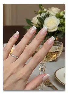 Classic French manicure vs Cloudy French trend at Apex Beauty Academy